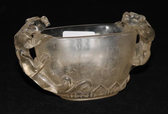 A rock crystal cup